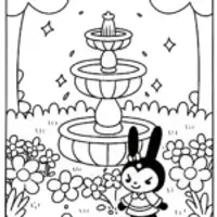 Kuromi’s Magical Adventure in the Flower Garden