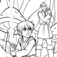 The Enchanted Forest Duel Coloring Page