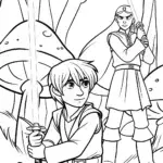 The Enchanted Forest Duel Coloring Page