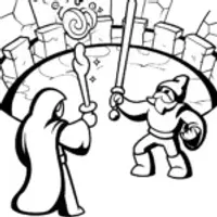 Epic Showdown: Wizard vs. Knight in the Arena