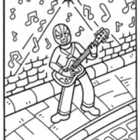 Miles Morales: Musical Vibes Coloring Page
