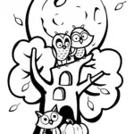 Harvest Moon and Dreamy Creatures Coloring Page