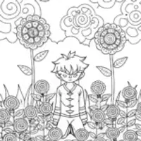 The Secret Garden of Spirits Coloring Page