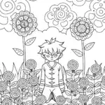 The Secret Garden of Spirits Coloring Page