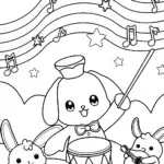 Cinnamoroll’s Celestial Music Festival Coloring Page