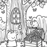 Peppa Pig’s Enchanted Treehouse Coloring Page