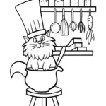 Chef Meow’s Culinary Adventure Coloring Page
