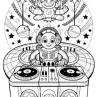 Buzz Lightyear’s Galactic Music Festival Coloring Page