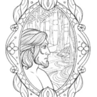 The Beast’s Enchanted Mirror Coloring Page