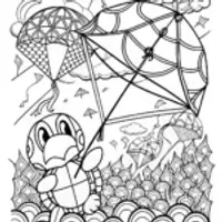 Koopa Troopa’s Kite Festival Coloring Page