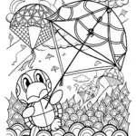 Koopa Troopa’s Kite Festival Coloring Page