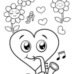 Heartfelt Harmony Coloring Page