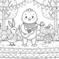 Chick’s Music Festival Coloring Page