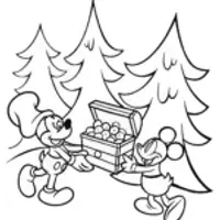 Mickey Mouse Treasure Hunt Coloring Page