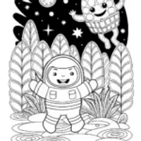 Squishmallow Space Adventure Coloring Page