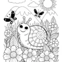 Squishmallow snail in a garden wonderland