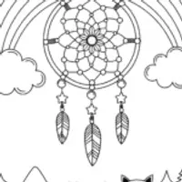 Rainbow Dreamcatcher Adventure Coloring Page