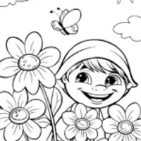 JJ’s Magical Garden of Giggles Coloring Page