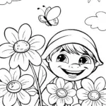 JJ’s Magical Garden of Giggles Coloring Page