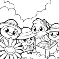 Chickens on a quest for treasure