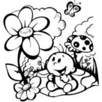 Baby’s Garden Adventure Coloring Page