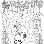 The Whimsical Labyrinth Coloring Page