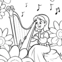 Mirabel’s Magical Music Garden Coloring Page