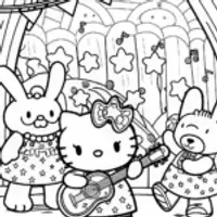 Hello Kitty at the Enchanted Music Fest