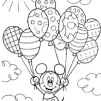 Mickey Mouse’s Enchanted Balloon Festival Coloring Page