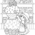 Strawberry Shortcake’s Whimsical Berry Bakery Coloring Page