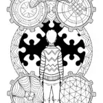 Miles Morales in the Puzzle Dimension Coloring Page