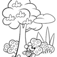 Mickey Mouse’s Magical Nature Quest Coloring Page