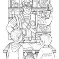 Captain America’s Superhero Workshop Coloring Page