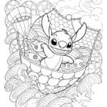 Stitch’s Quilt of Dreams Coloring Page