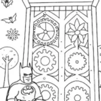 Batman and the Enchanted Clock Tower Coloring Page