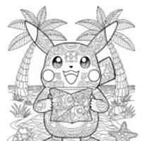 Pikachu’s Island Adventure Coloring Page