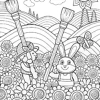 Bowser’s Artistic Garden Coloring Page