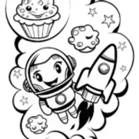 Galactic cupcake journey through space