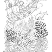 Avengers Underwater Adventure Coloring Page