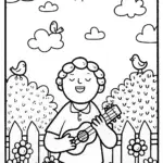 JJ’s Musical Garden Jam Coloring Page