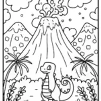 Charizard’s Volcano Adventure Coloring Page