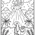 Charizard’s Volcano Adventure Coloring Page