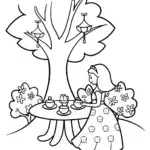 Princess Tea Party Coloring Page