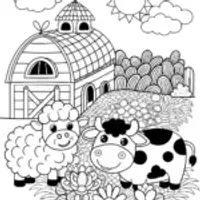 Squishmallow Farm Friends Coloring Page