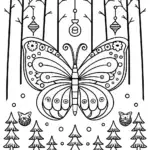 Butterfly’s Enchanted Lantern Festival Coloring Page