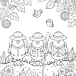Chickens searching for hidden treasures