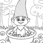 Jasper the Gnome in the Magical Forest Coloring Page