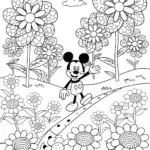 Mickey Mouse’s Magical Garden Adventure Coloring Page