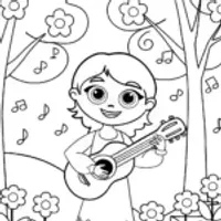 Mirabel’s Magical Musical Garden Coloring Page