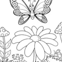 Butterfly Garden Guardian Coloring Page